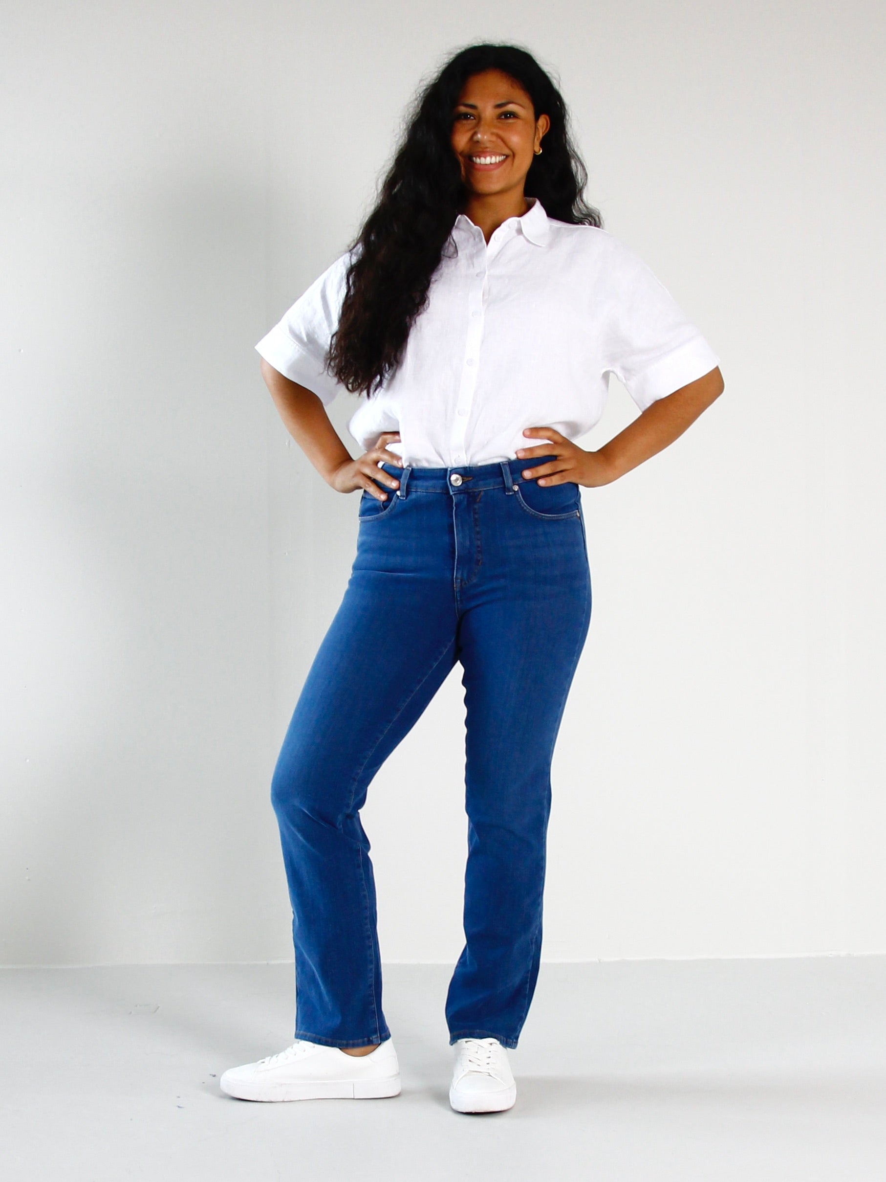 VIOLET STRAIGHT JEANS - STONE BLUE