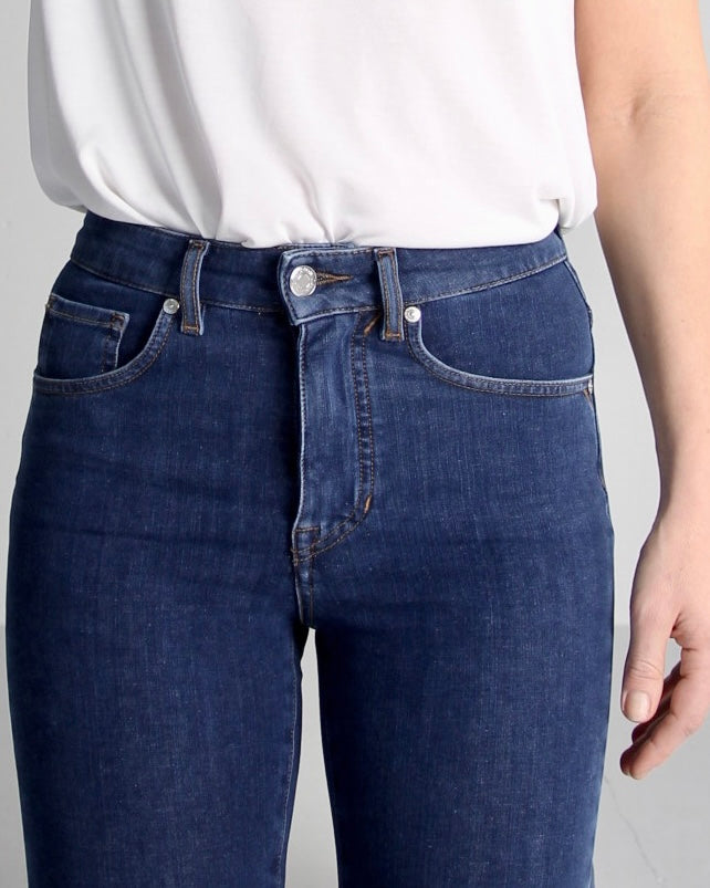 Violet Lake blue Jeans - Dame - Straight leg  - High waist - Stretchy