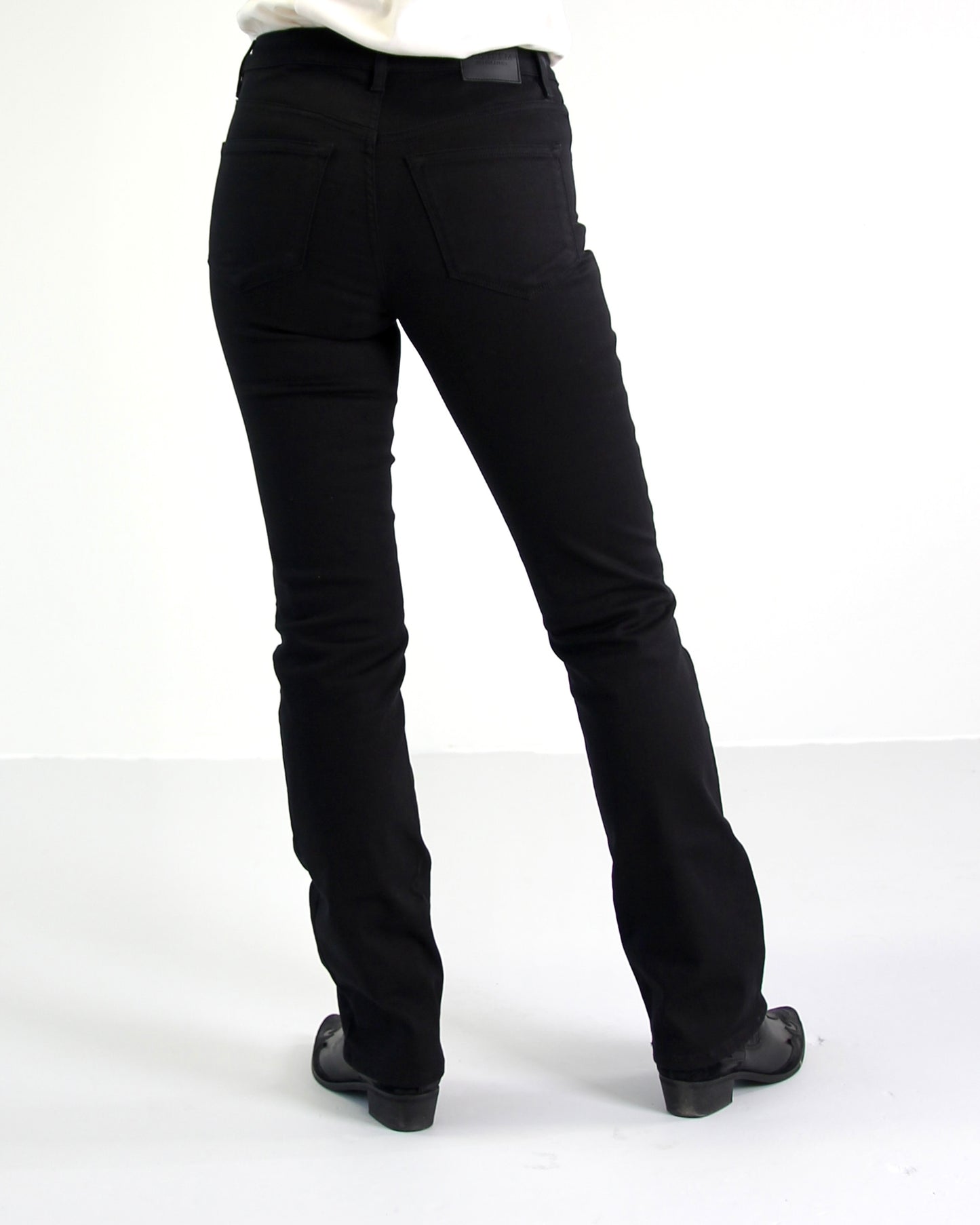 Vally Black Jeans - Dame - Straight  - High waist - Stretchy