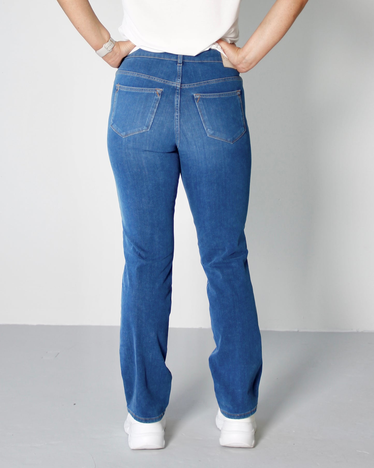 Violet Stone blue Jeans - Dame - Straight leg  - High waist - Stretchy