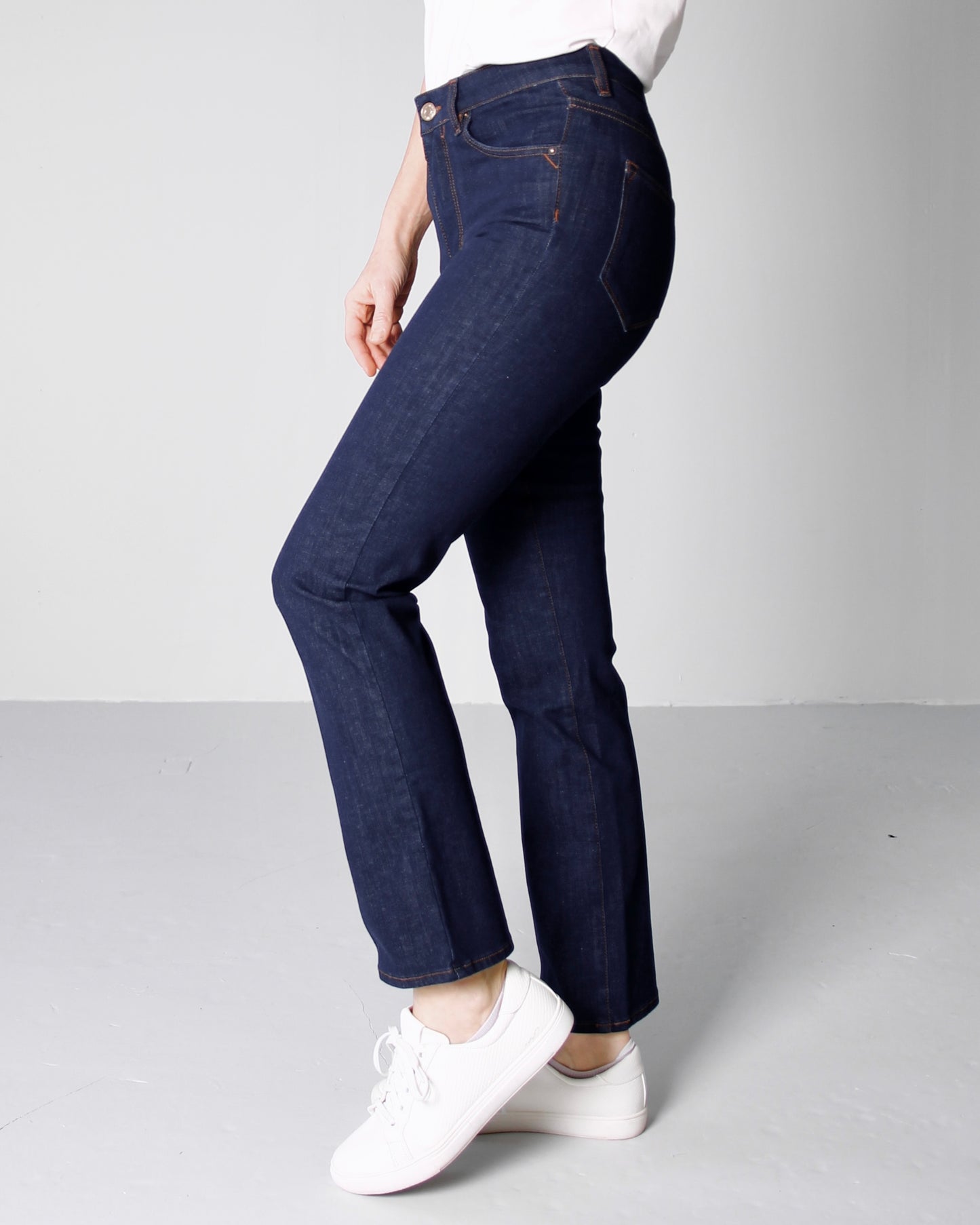 Violet Evening blue Jeans - Dame - Straight leg - High waist - Stretchy