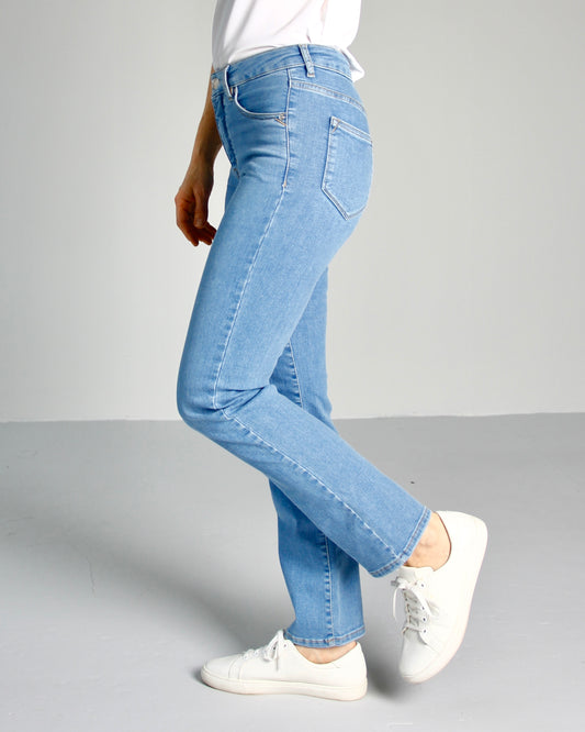 Kommer i uke 18/19 - Vera Riviera blue Jeans - Dame - Straight  - High waist - Stretchy