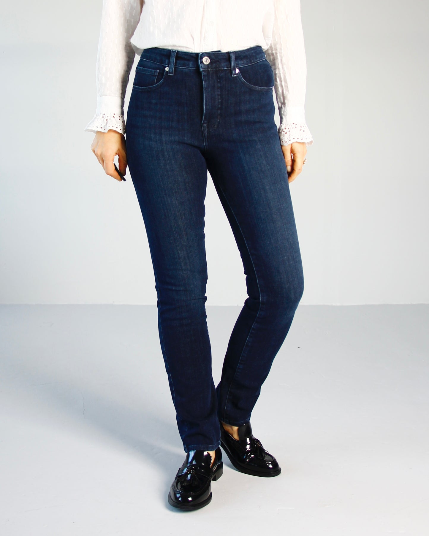Eben Night sky Jeans - Dame - Tailored - High waist - Stretchy