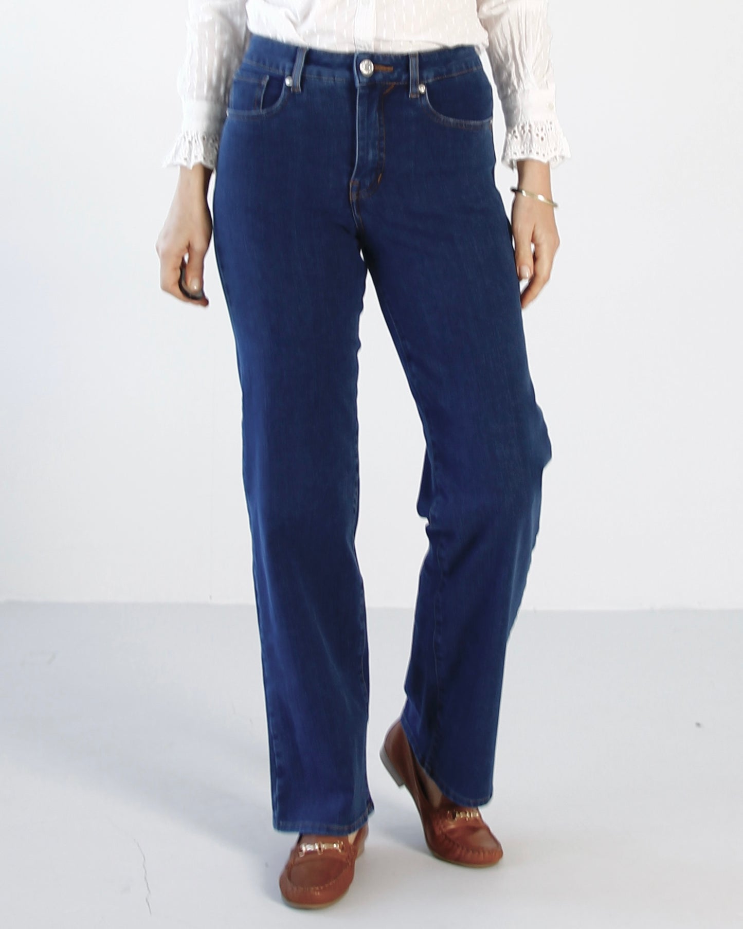 Kommer straks: Stella Lake blue Jeans - Dame - wide leg - High waist - Stretchy