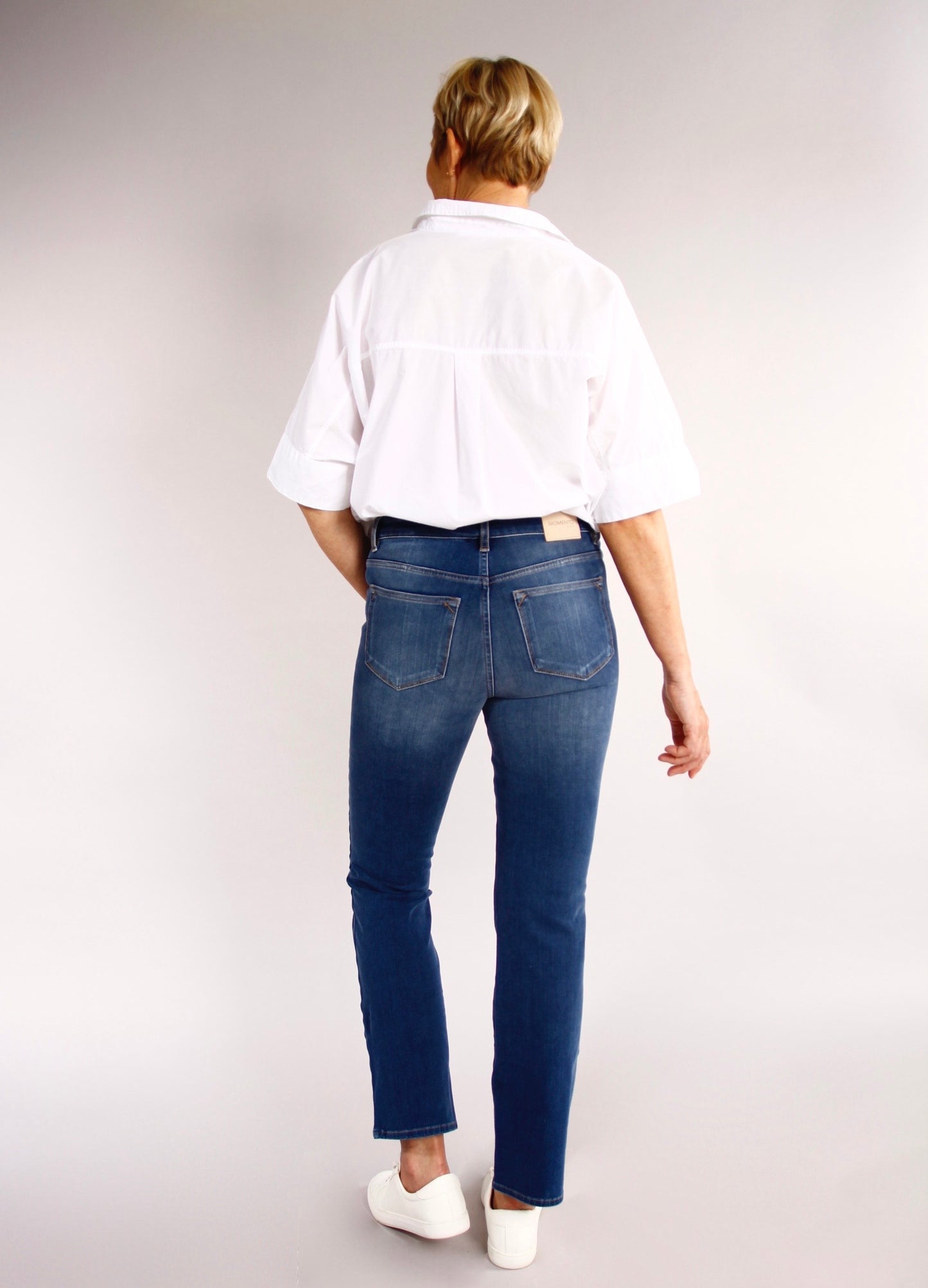 Erica Ocean blue Jeans - Dame - Tailored leg - High waist - Stretchy