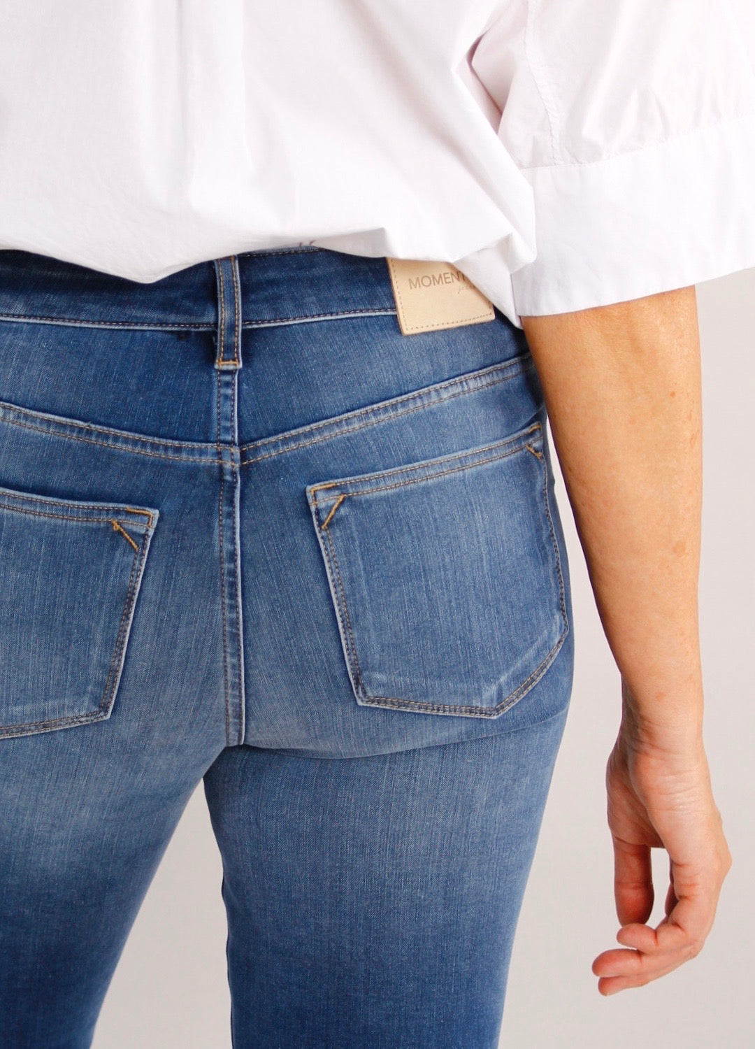 Erica Ocean blue Jeans - Dame - Tailored leg - High waist - Stretchy