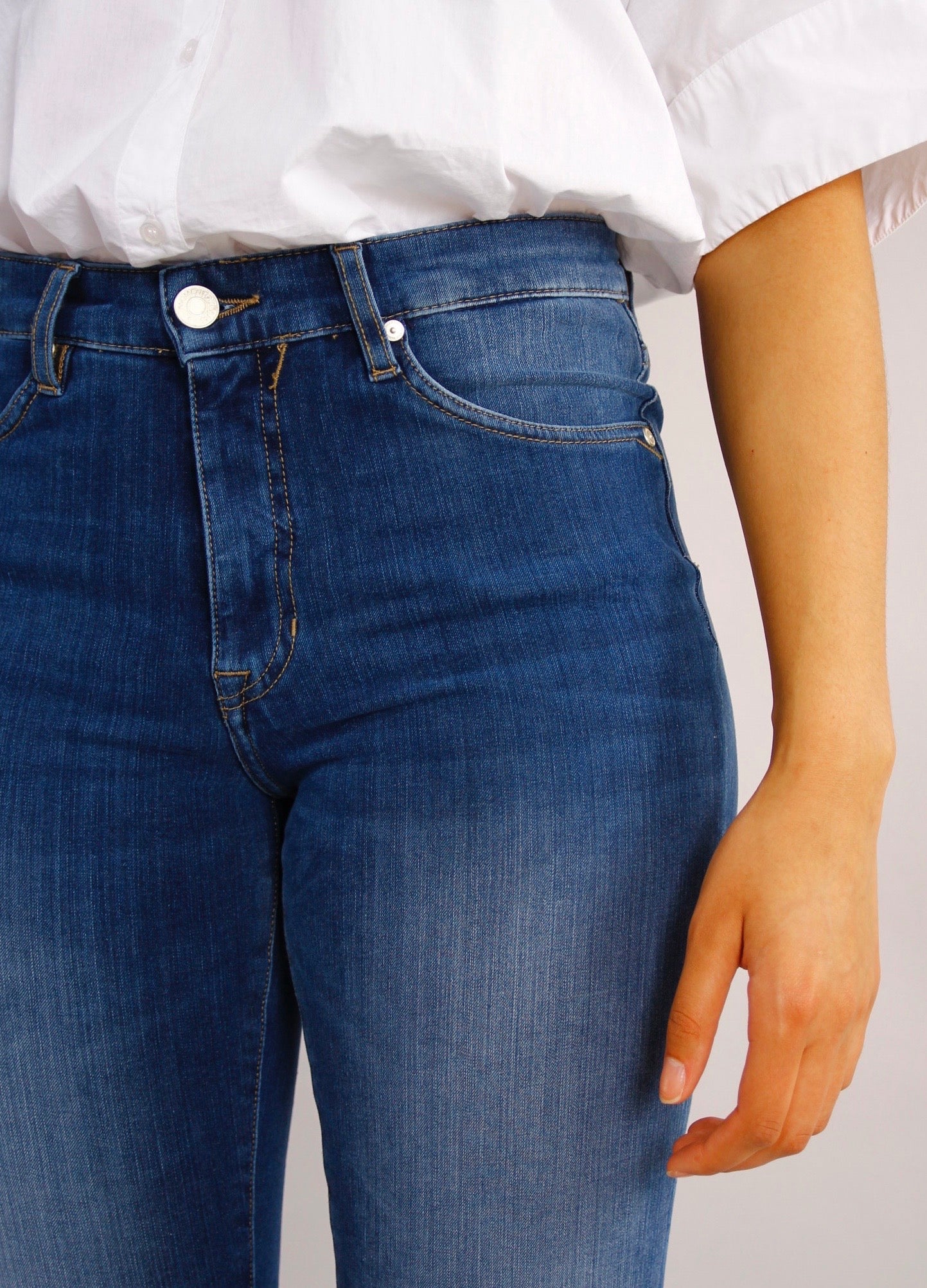 Azalea Ocean blue Jeans - Dame - Slim leg - High waist - Stretchy