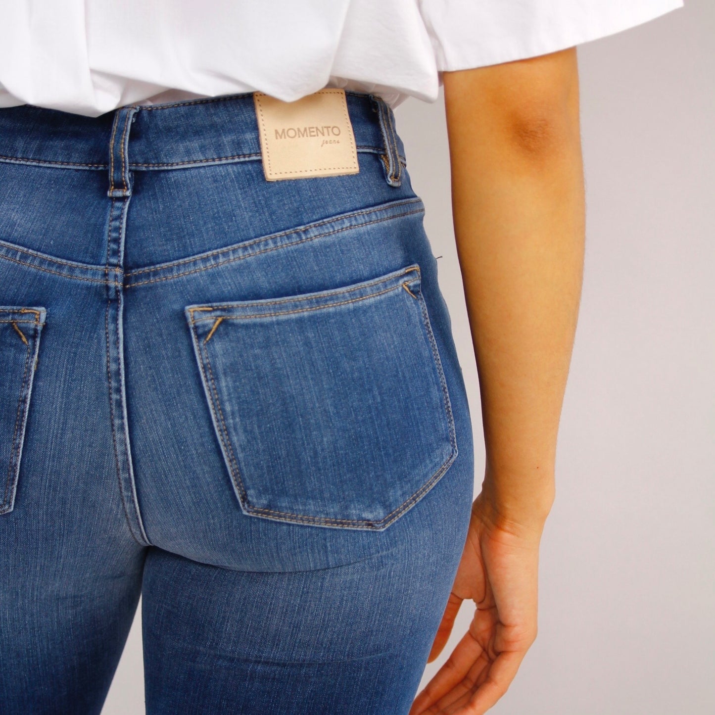 Viola Ocean blue Jeans - Dame - Straight leg - High waist - Stretchy