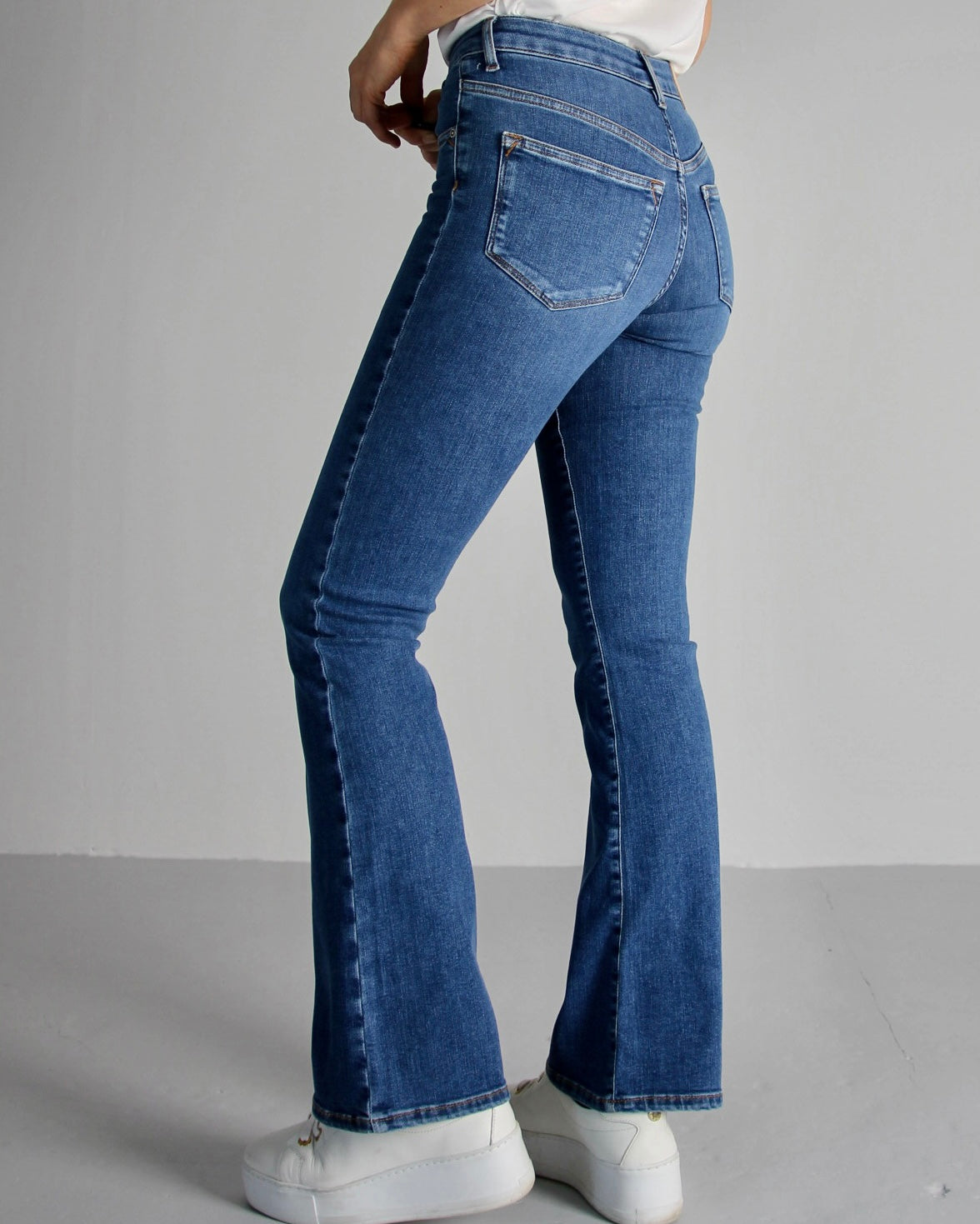 Wesley Stone blue Jeans - Dame - Bootcut - Flare - High waist - Stretchy