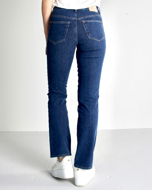 Violet Lake blue Jeans - Dame - Straight leg  - High waist - Stretchy