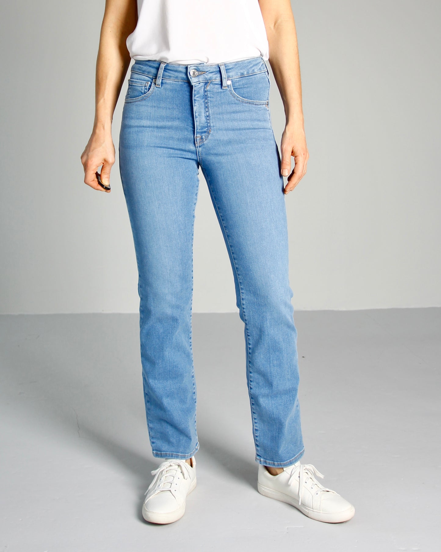 NY - Vera Riviera blue Jeans - Dame - Straight  - High waist - Stretchy