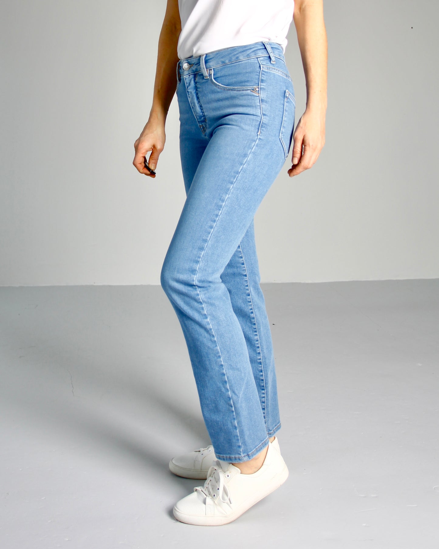 NY - Vera Riviera blue Jeans - Dame - Straight  - High waist - Stretchy