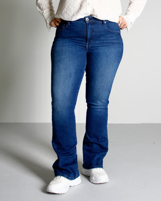 Wesley Velvet blue Jeans - Dame - Bootcut