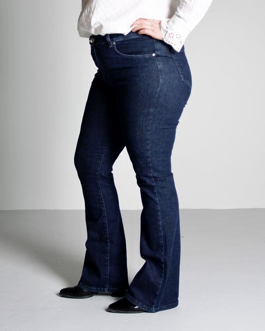 Wesley Deep Sea Jeans - Dame - Bootcut