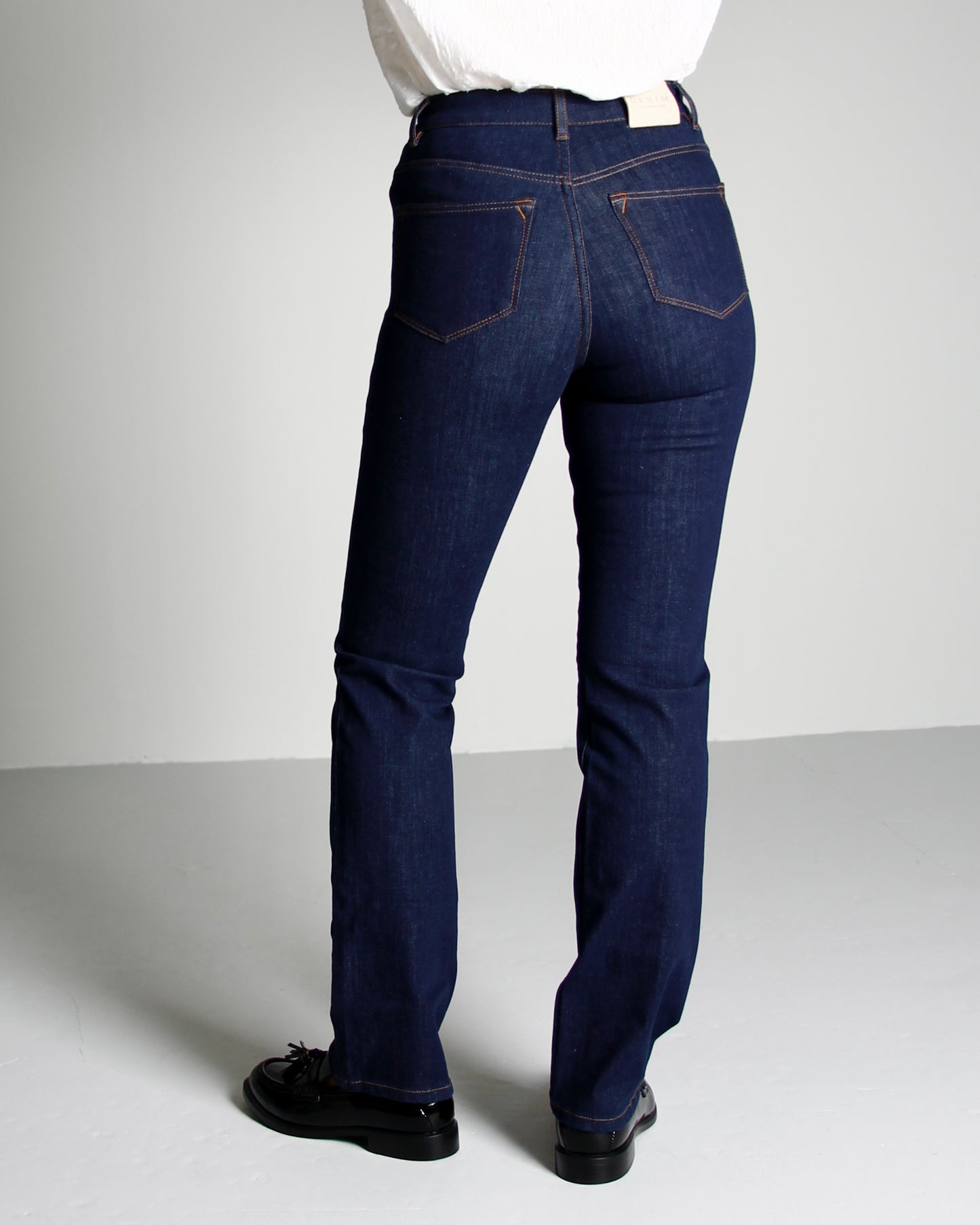 Violet Evening blue Jeans - Dame - Straight leg - High waist - Stretchy