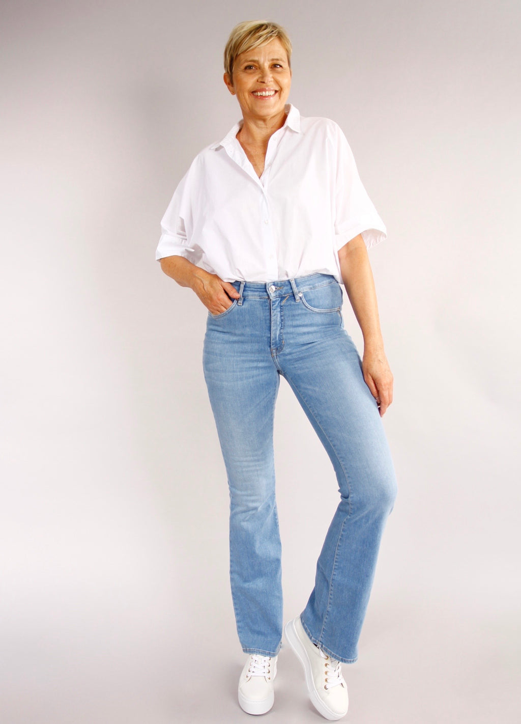 Willow Riviera blue Jeans - Dame - Bootcut leg - High waist - Stretchy