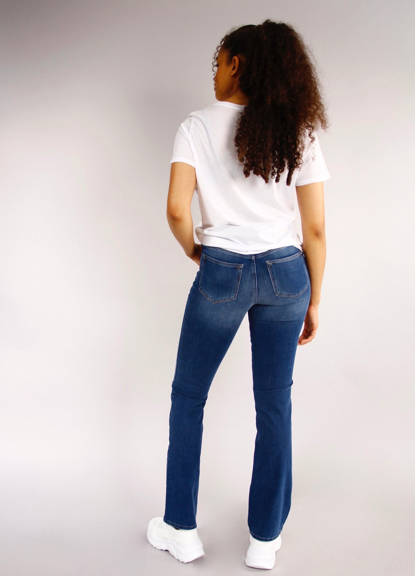 Viola Ocean blue Jeans - Dame - Straight leg - High waist - Stretchy