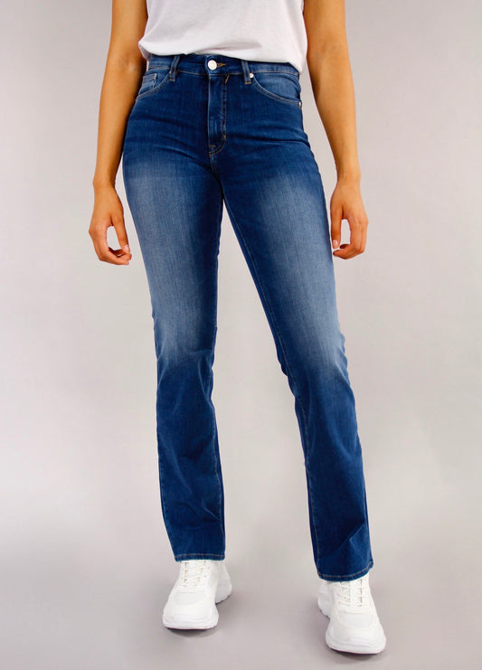 Viola Ocean blue Jeans - Dame - Straight leg - High waist - Stretchy