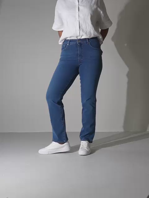 VIOLET STRAIGHT JEANS - STONE BLUE